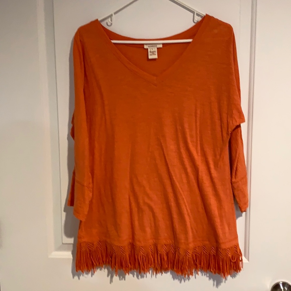 Sundance Fringed V-Neck Tunic